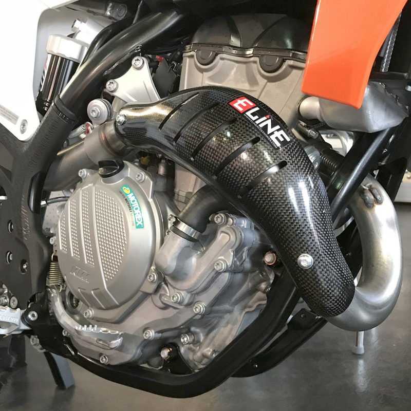 Eline 4T Carbon Heat Shield Pipe Guards KTM HQV, Berg, GG