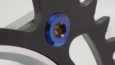 KTM Titanium Sprocket Bolt close up