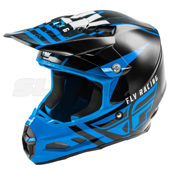 F2 Carbon Granite Helmet - blue, black, white