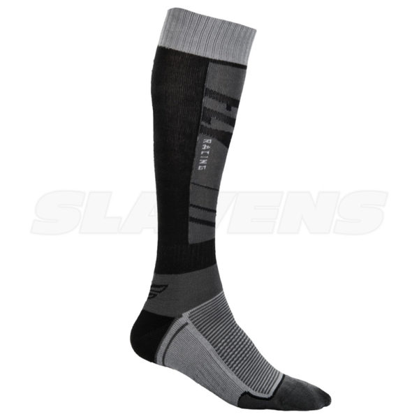 Fly Racing MX Sock - Thin - grey, black