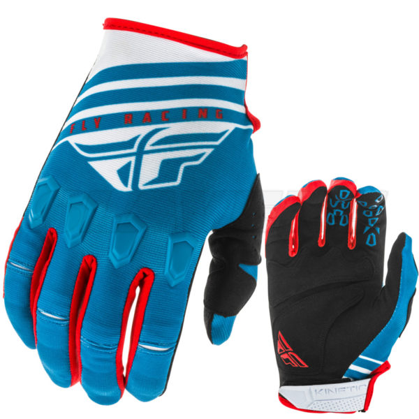 Kinetic Gloves - blue, white, red