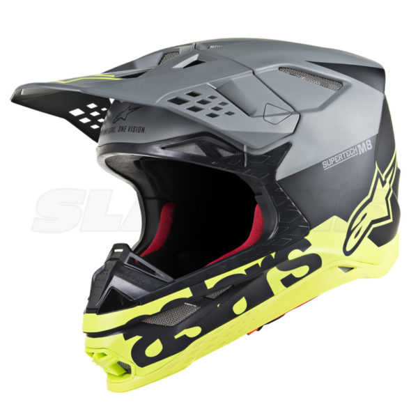 Super Tech S-M8 Helmet - black, grey, yellow
