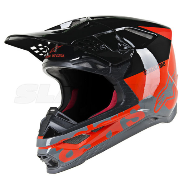 Super Tech S-M8 Helmet - red, black, grey