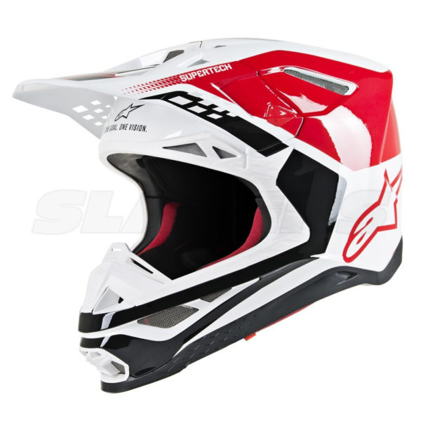 Super Tech S-M8 Helmet - red, white