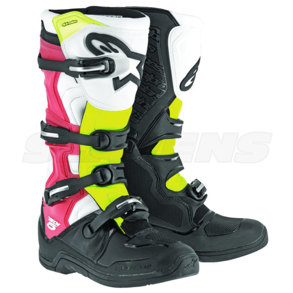 Tech 5 Boots - black, white, red, yellow