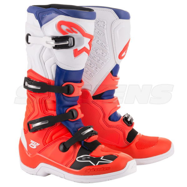 Tech 5 Boots - red, blue, white