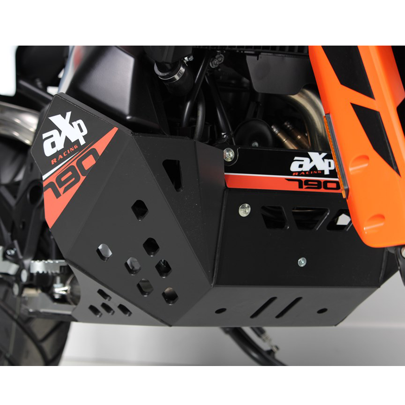 AXP KTM 790 Skid Plate Black on Bike - front