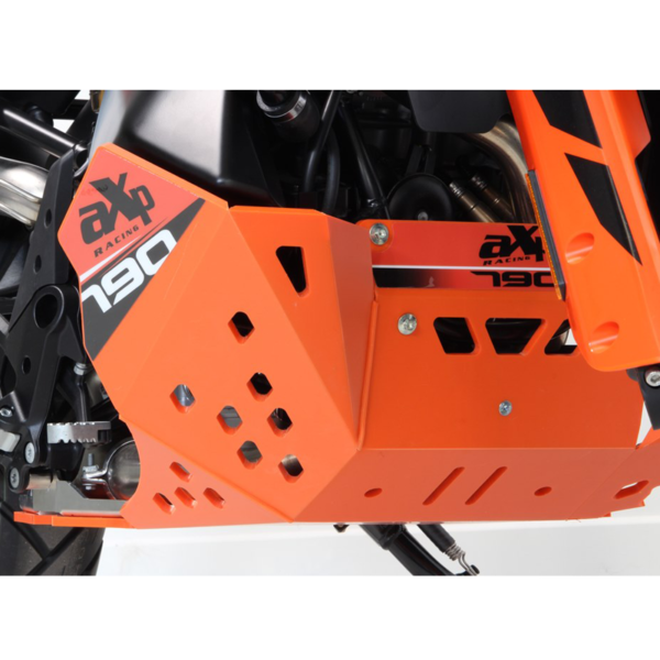 AXP KTM 790 Skid Plate Orange on Bike - front