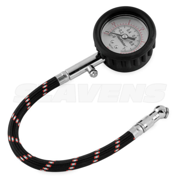 BikeMaster Dial Gauge with Hose - 0-15psi