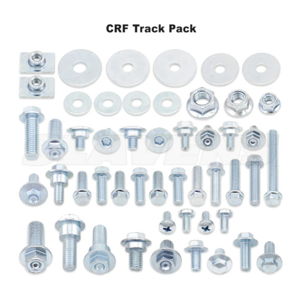 Track Pack Honda CRF Hardware Kit contents