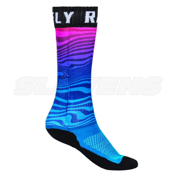 Fly MX Pro Sock Thin - Blue, Pink, Black