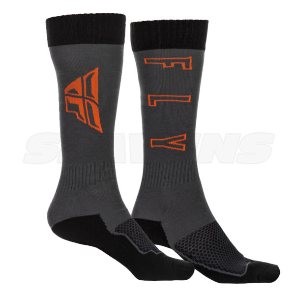 Fly MX Sock Thick - Black, Gray, Orange