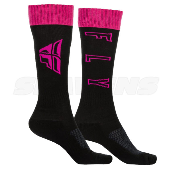 Fly MX Sock Thick - Black, Pink