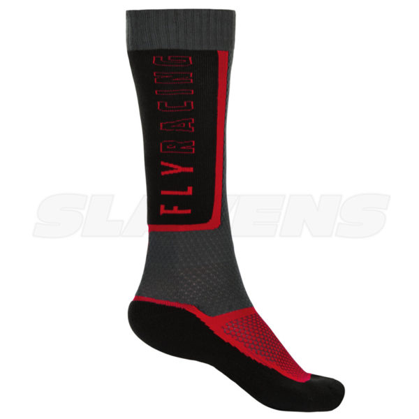 Fly MX Sock Thin - Black, Grey, Red