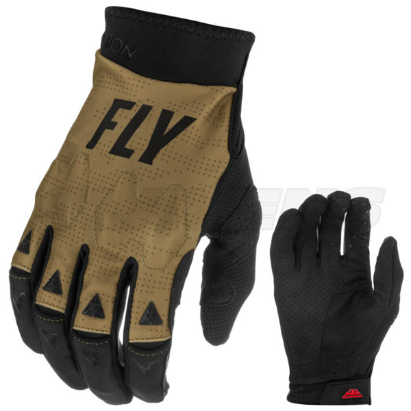 Fly Racing Evolution Gloves - Khaki, Black, Red