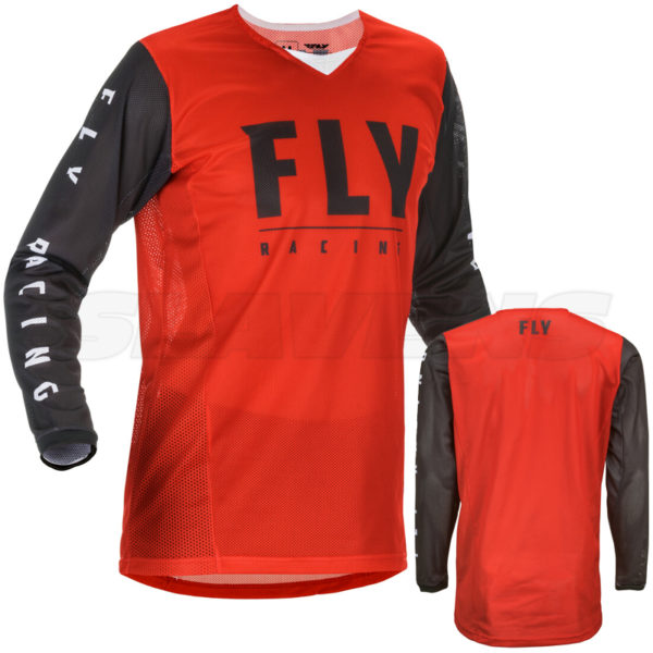 Kinetic Mesh Jersey - Red, Black