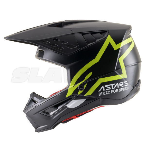 Alpinestars Supertech SM5 Compass Helmet - Matte Black, Flo Yellow