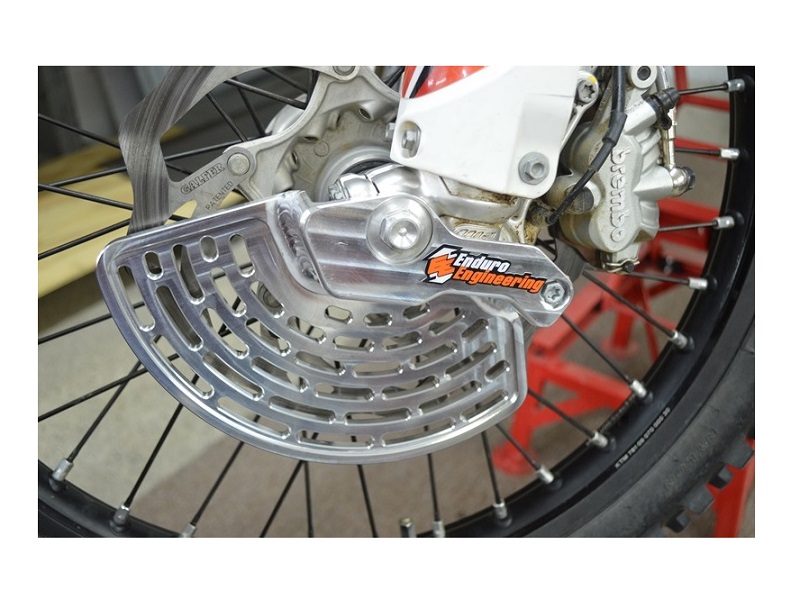 Rear Brake Caliper Support w/Brake Disc Guard Orange for KTM 300 XC-W Six Days 2014-2018 