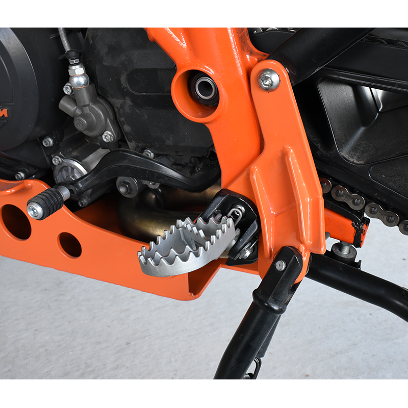 Silver+Orange Motorcycle Kickstand Side Stand Extension Footprint Plate Pad For KTM 1050 1090 1190/1290 ADV Adventure/1290 Super Adventure R 