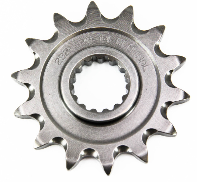Renthal front sprockets - strength and inexpensive price tag.