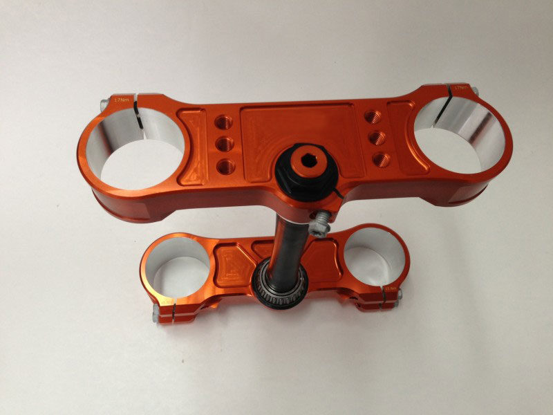 20/22mm Offset Billet Triple Clamps for KTM by Xtrig Slavens Racing